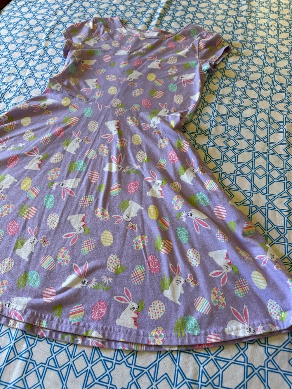 The Children’s Place Lavender Easter Bunny & Egg Spring Dress - Picture 4 of 11